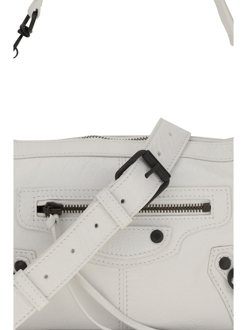 Balenciaga Le City Shoulder Bag — White Lamb Ovis Aries
