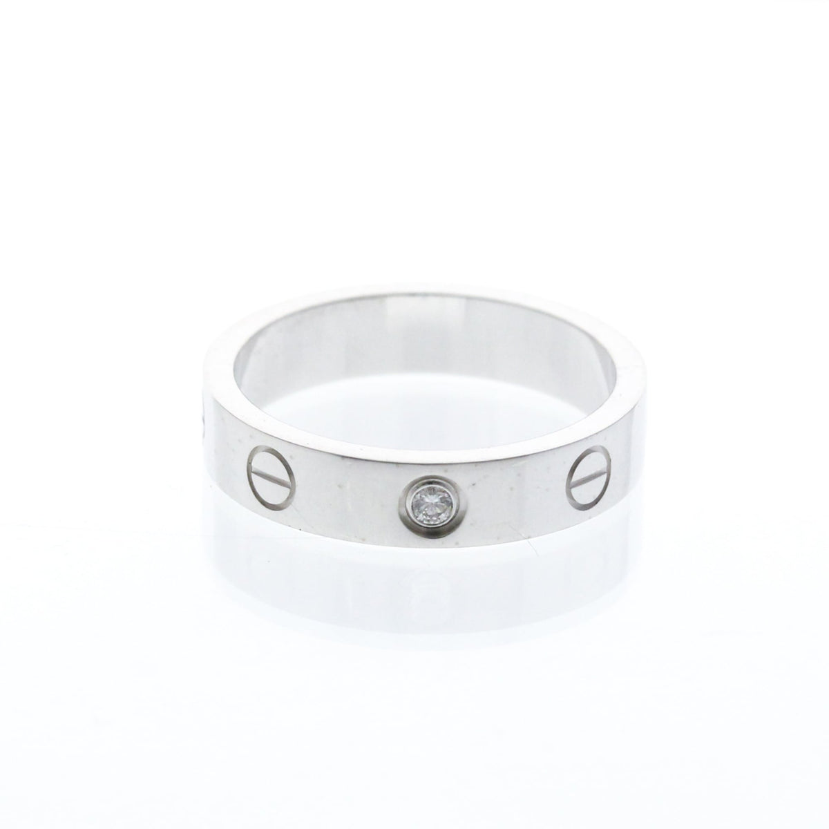 Cartier Love 1 Diamond Band White Gold And Silver White_gold Bijoux
