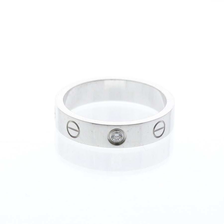 Cartier Love 1 Diamond Band White Gold And Silver White_gold Bijoux