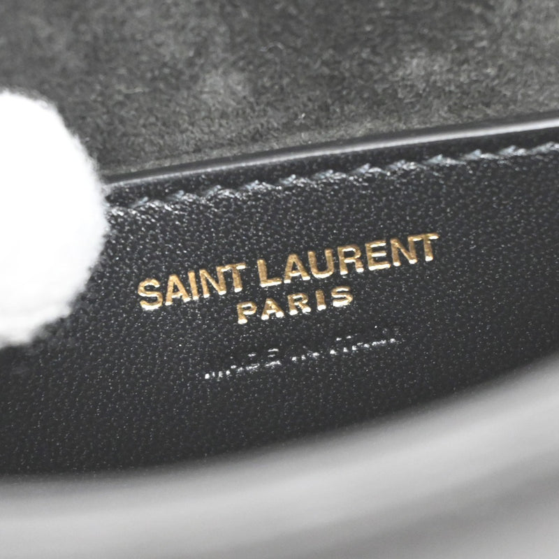 Saint Laurent Le 5 A 7 Vertical Leather Black Bag