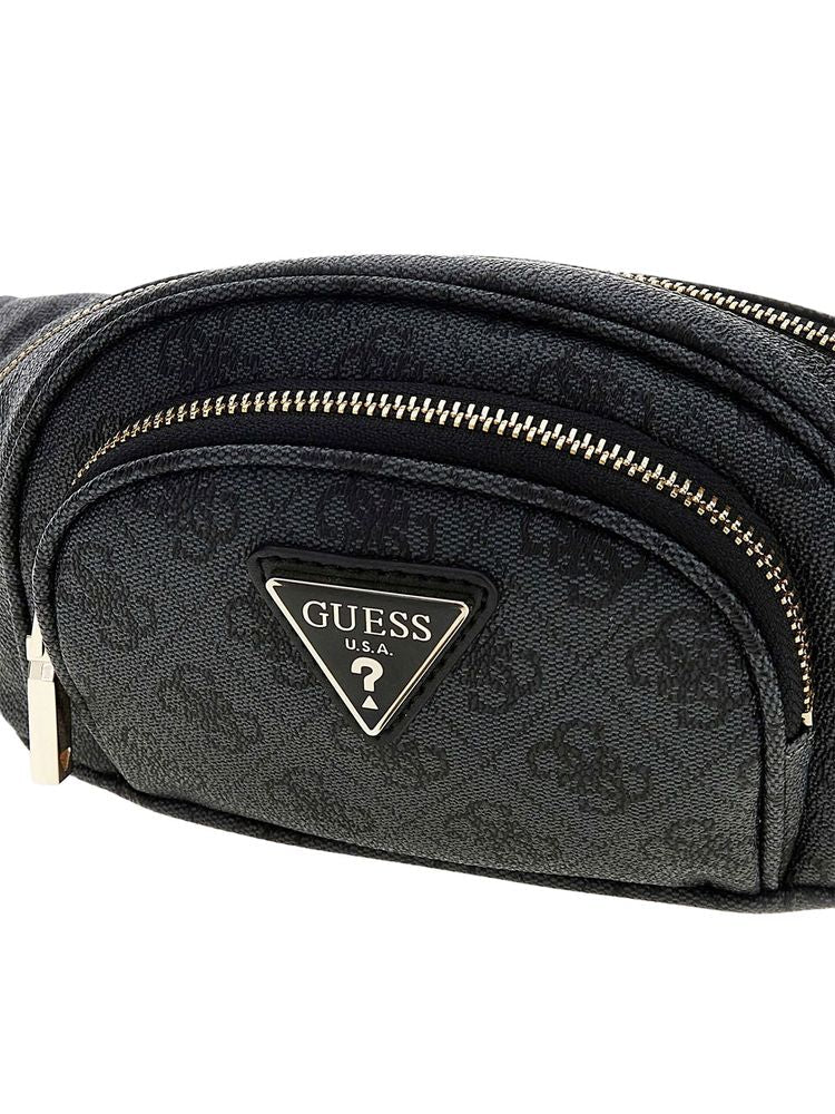 Guess Latona Belt Bag — Black Polyurethane