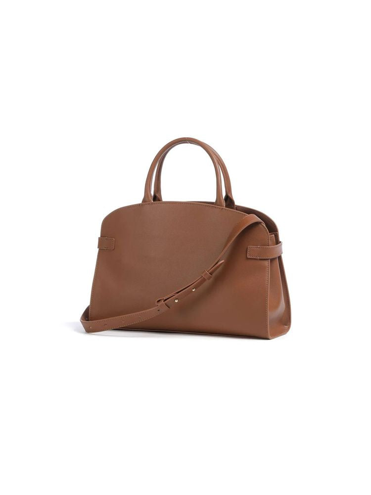 Coccinelle Top Handle Bag — Brown Smooth Leather