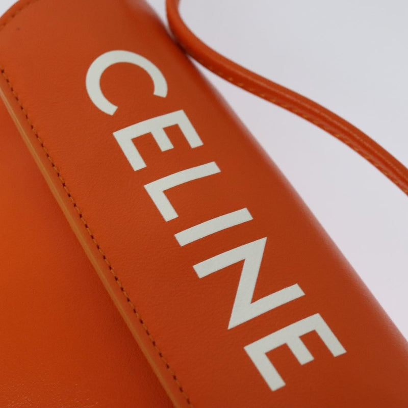 Celine Triangle Leather Orange Bag
