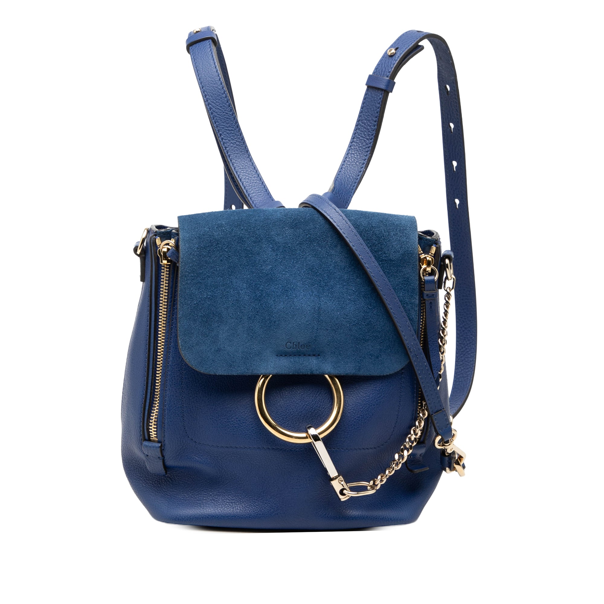 Medium Calfskin and Suede Faye Backpack - Image 1
