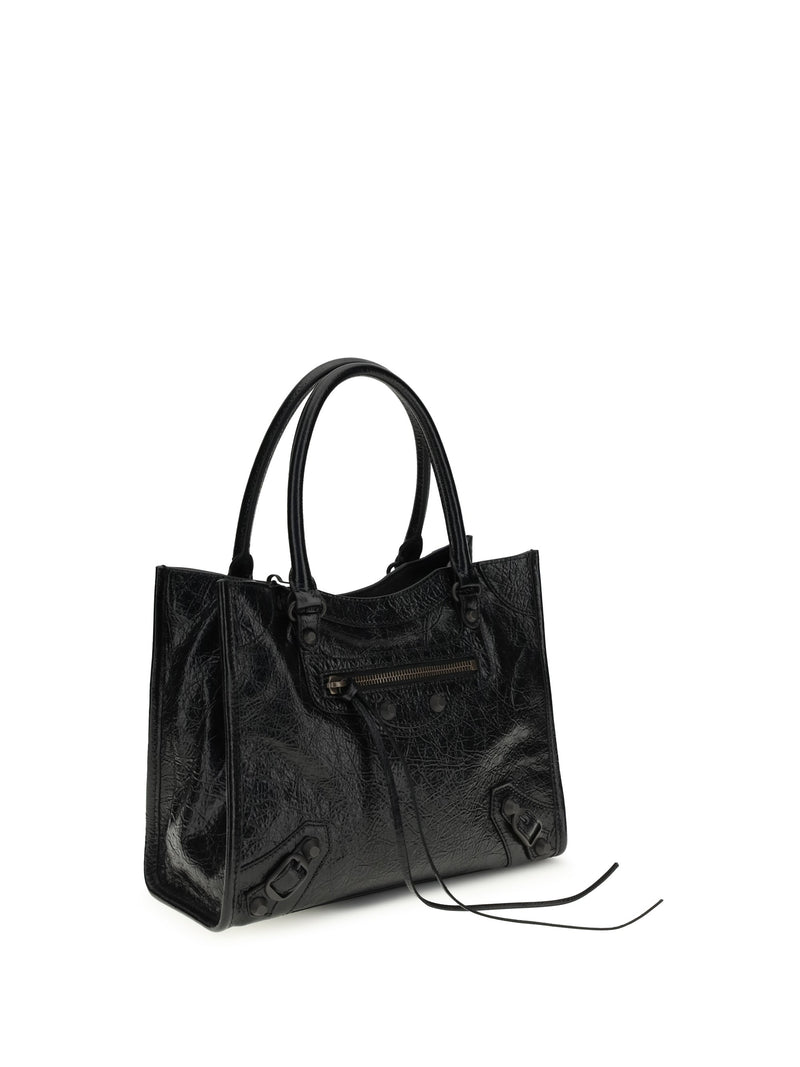 Balenciaga Le City Top Handle Bag — Black Lamb Ovis Aries