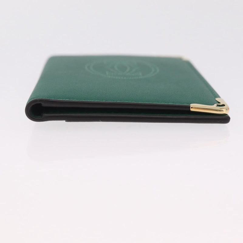 Cartier Coin Purse Must De Leather Green Accessory