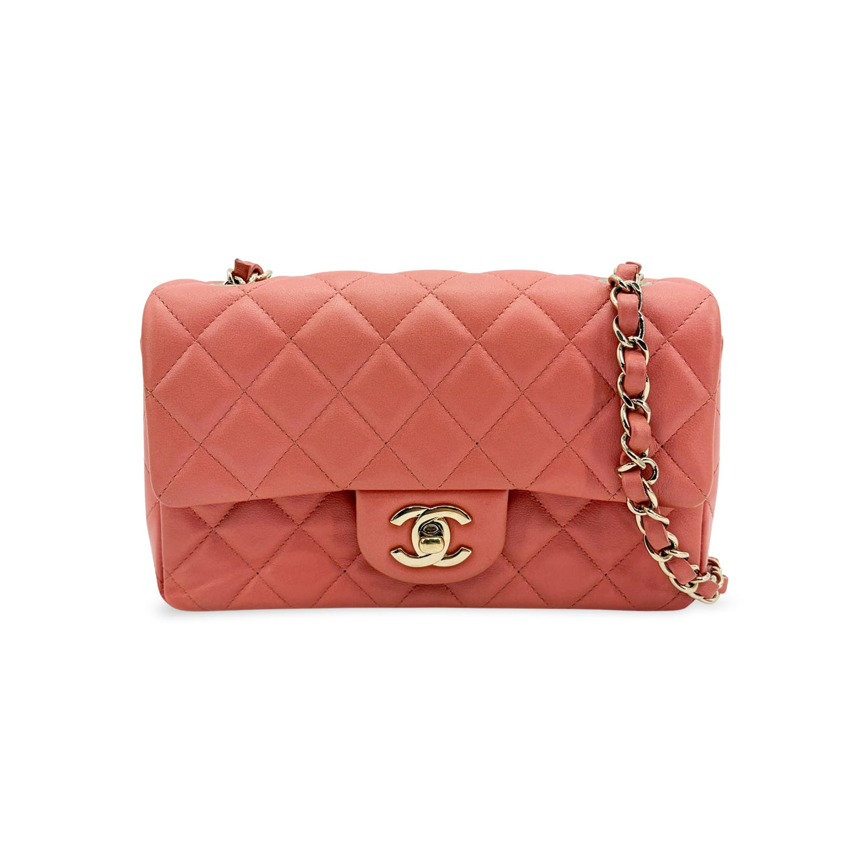 Chanel Classic Zip Quilted Iridescent Caviar Pink Leather Bag
