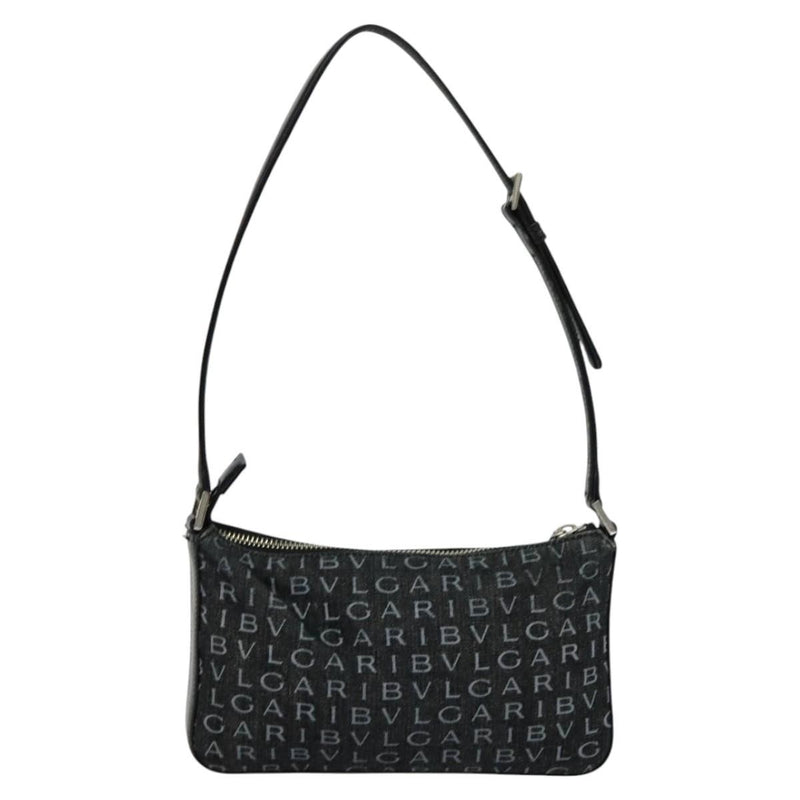 Bvlgari Logomania Canvas Black Bag