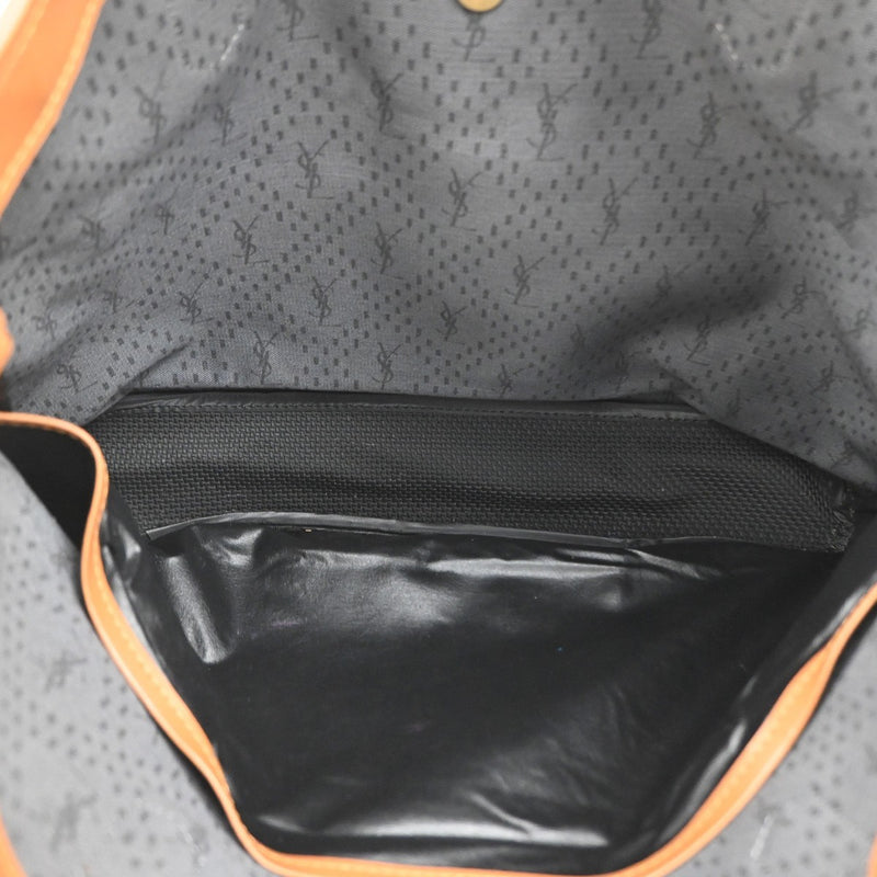Saint Laurent Vintage Shoulder Bag Leather Black Pvc