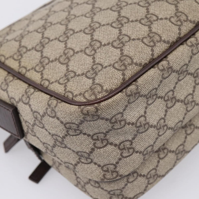 Gucci Front Zip Pocket Messenger Gg Coated Canvas Beige