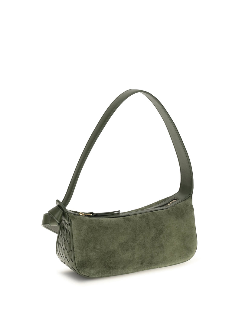 Bottega Veneta Nodo Shoulder Bag — Green Calf Leather (bos Taurus)