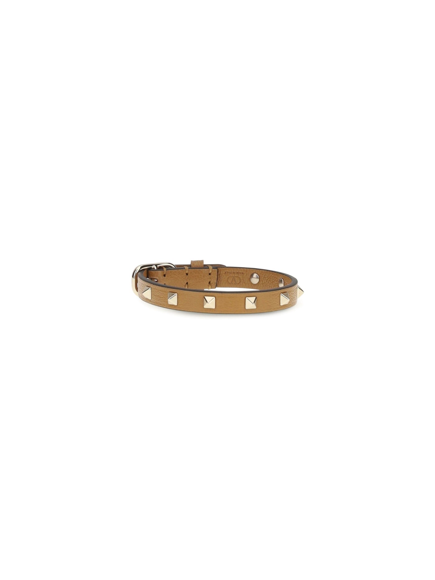 Valentino Garavani Rockstud Bracelet — Gold Calf Leather Bos Taurus Bracelets