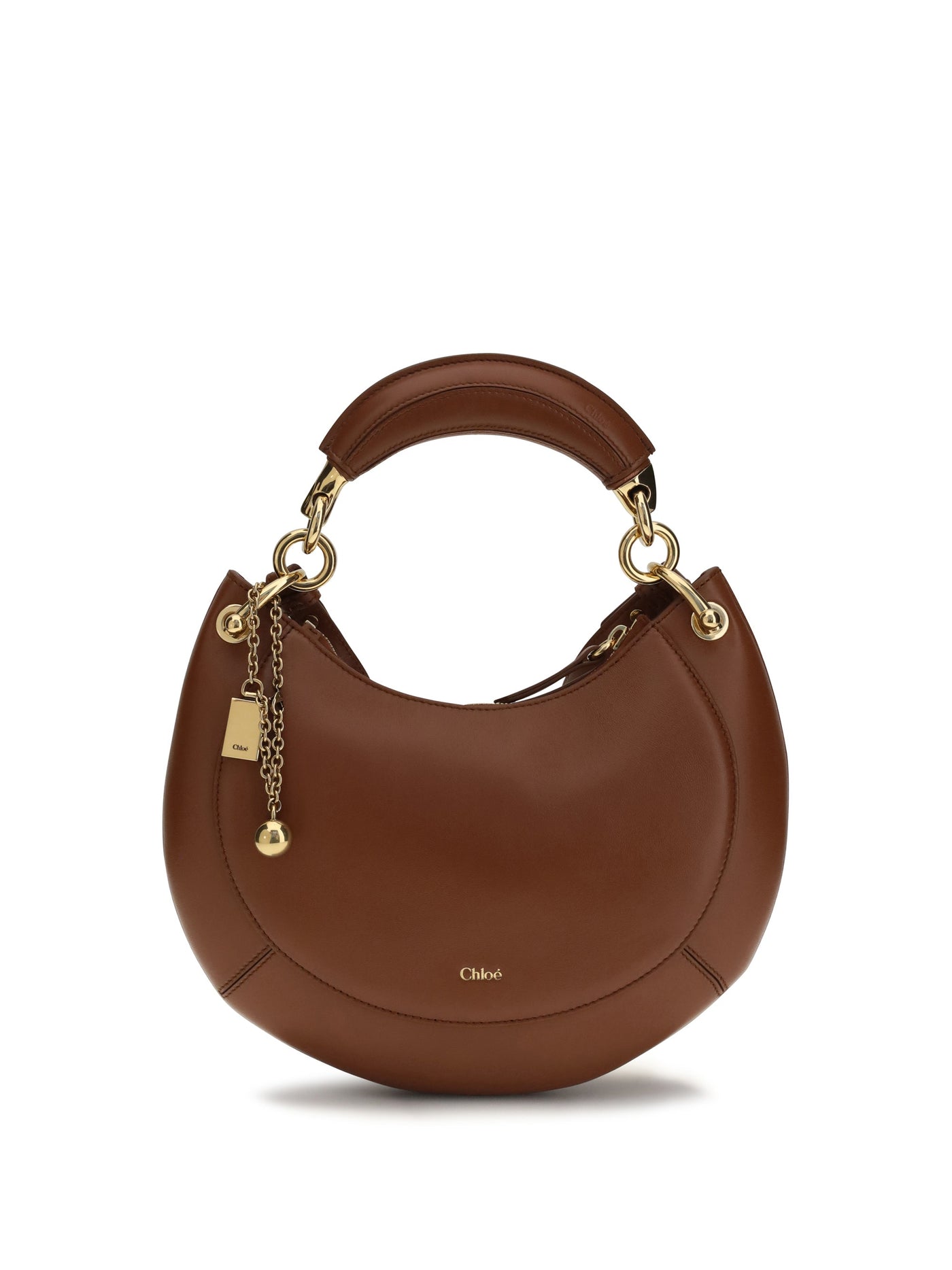 Chloé Marcie Shoulder Bag — Brown Calf Leather Bos Taurus