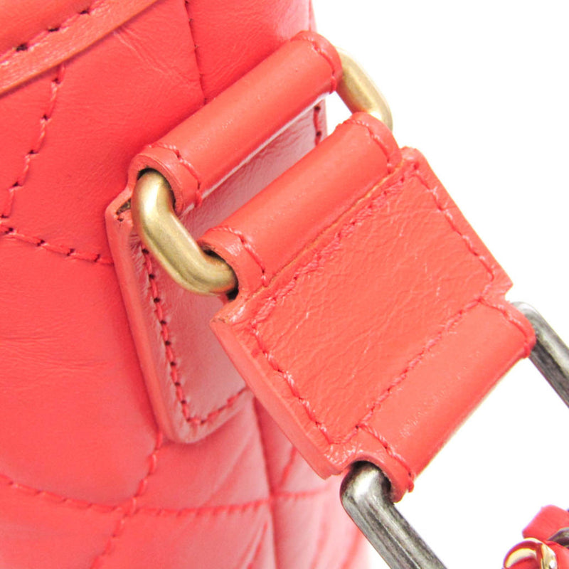 Chanel Gabrielle Hobo Quilted Aged Calfskin Red Leather