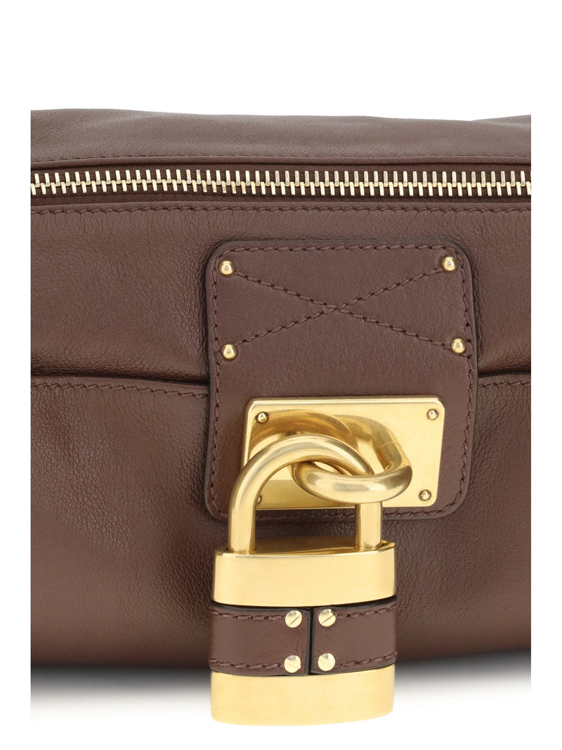 Chloé Paddington Shoulder Bag — Brown Calf Leather