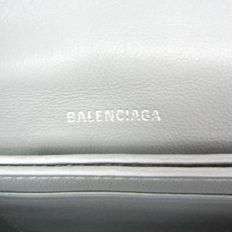 Balenciaga Crush Chain Flap Leather Silver Bag