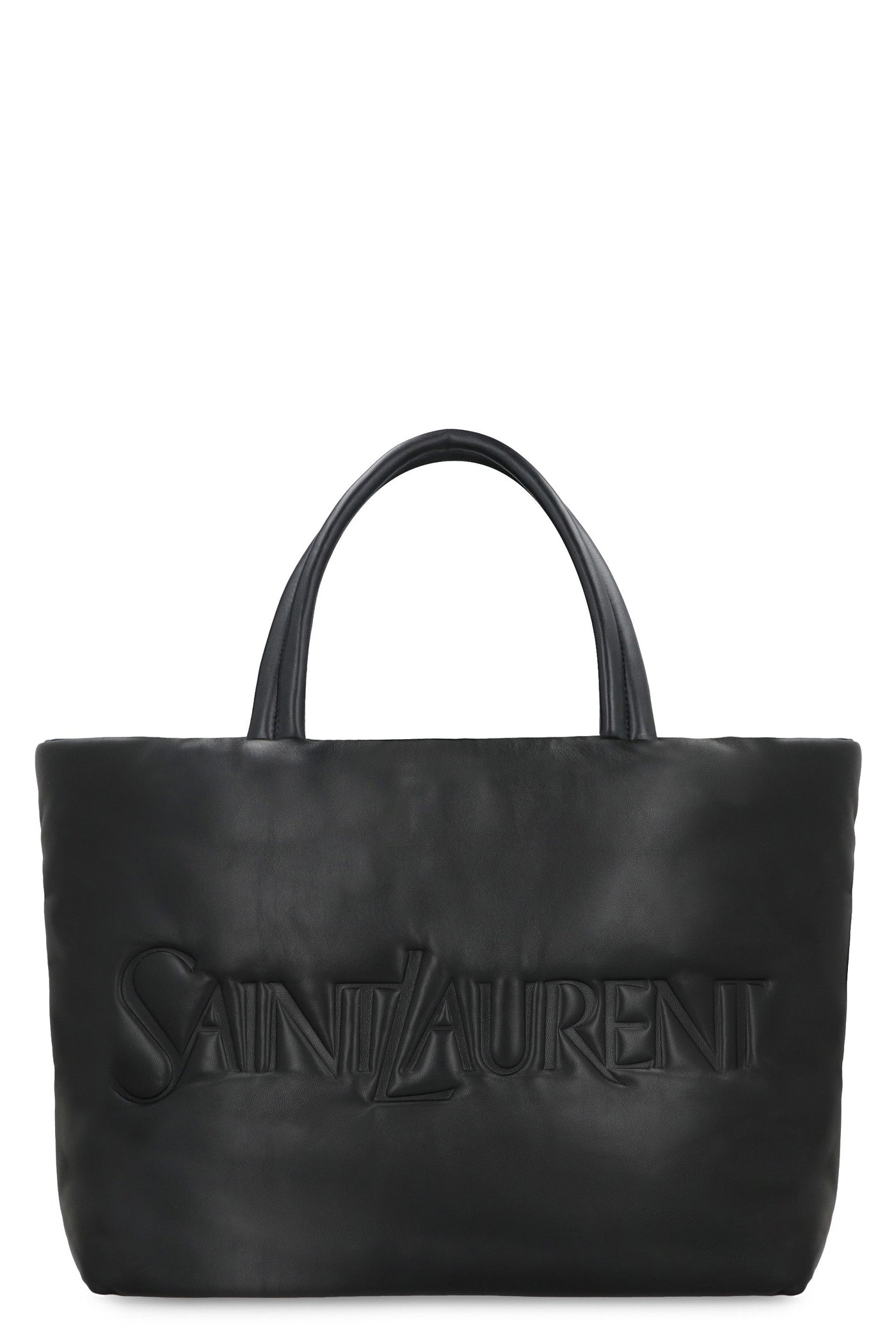 Saint Laurent Quilted Lamb Leather Tote Bag — Black Metal