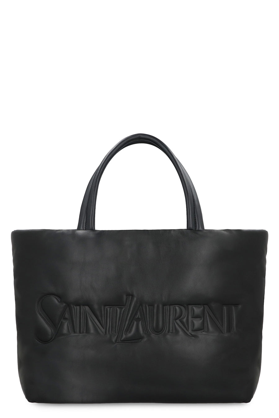 Saint Laurent Quilted Lamb Leather Tote Bag — Black Metal