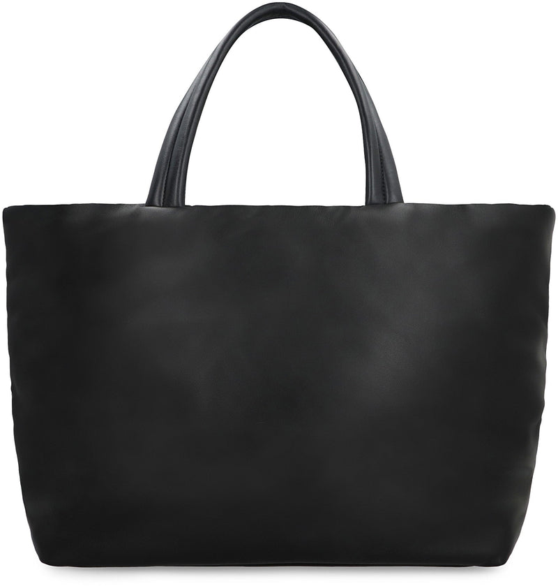 Saint Laurent Quilted Lamb Leather Tote Bag — Black Metal
