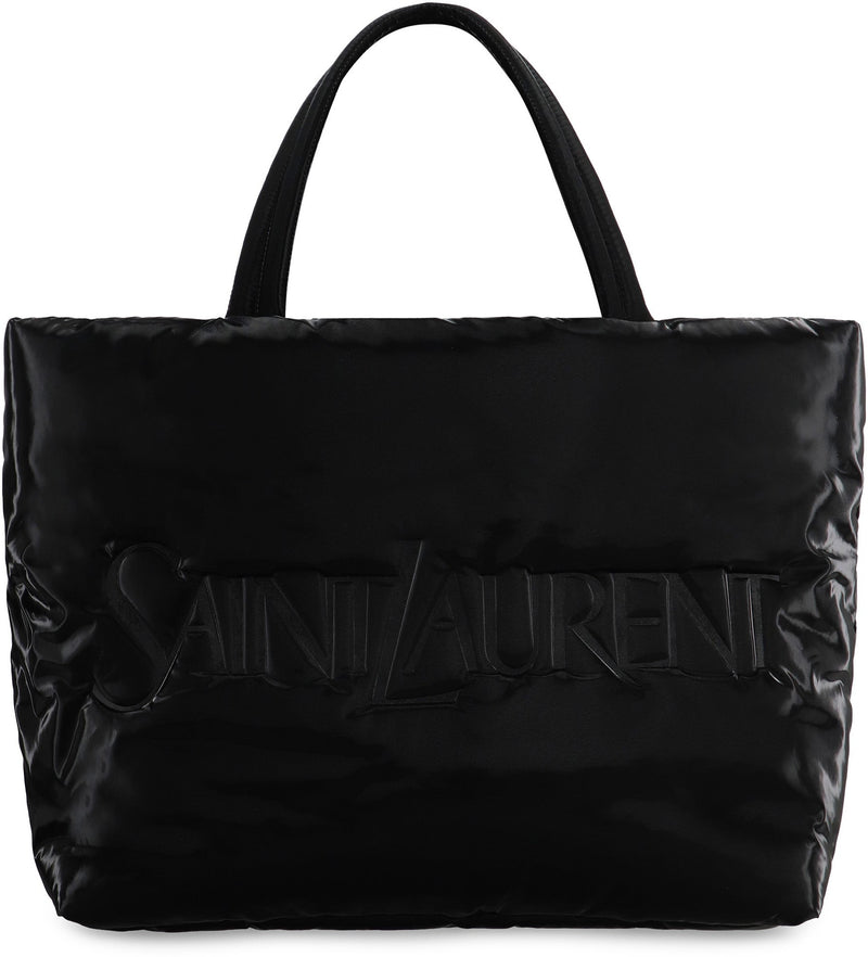 Saint Laurent Padded Nylon Tote Bag — Black Polyamide