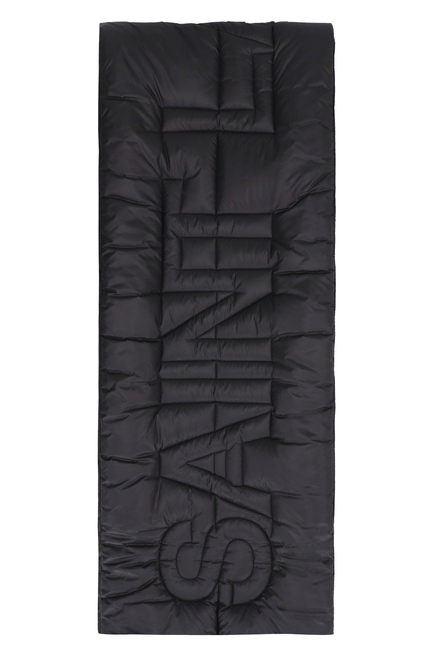 Saint Laurent Padded Nylon Scarf — Black Polyamide Scarfs