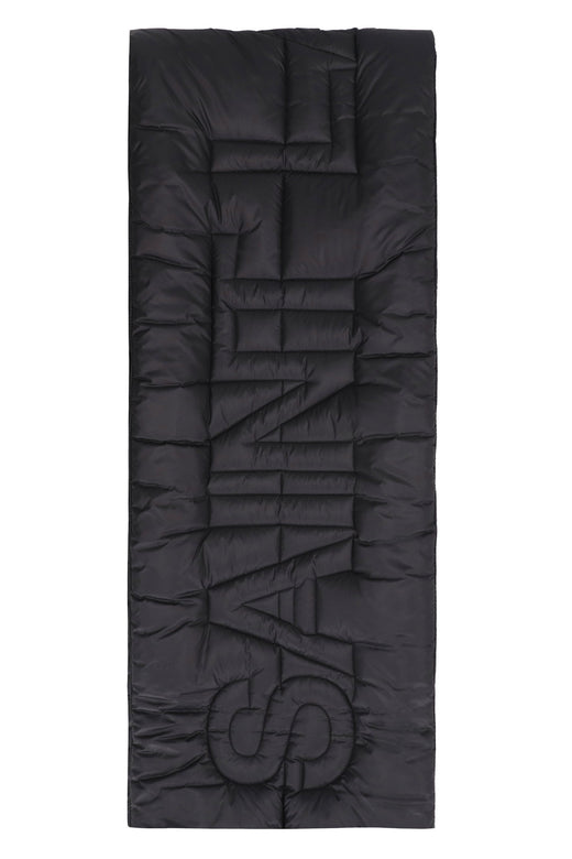 Saint Laurent Padded Nylon Scarf — Black Polyamide Scarfs