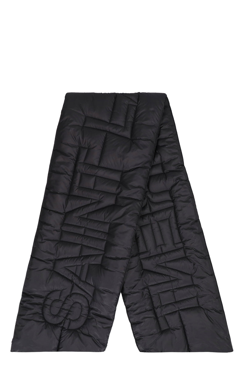 Saint Laurent Padded Nylon Scarf — Black Polyamide Scarfs
