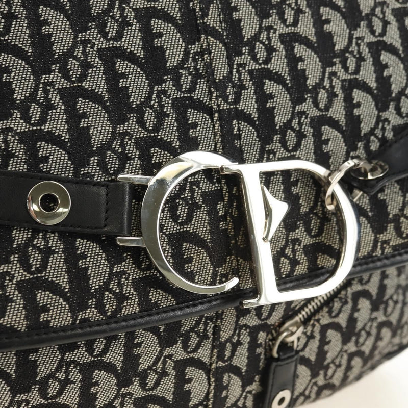 Christian Dior Vintage Cd Flap Messenger Diorissimo Canvas Black