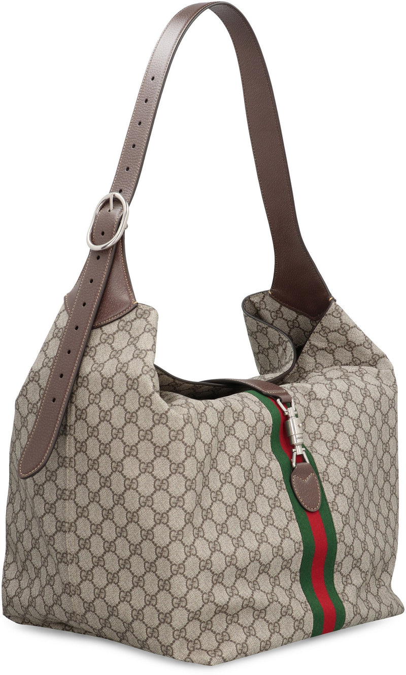 Gucci Jackie Shoulder Bag — Beige Cotton