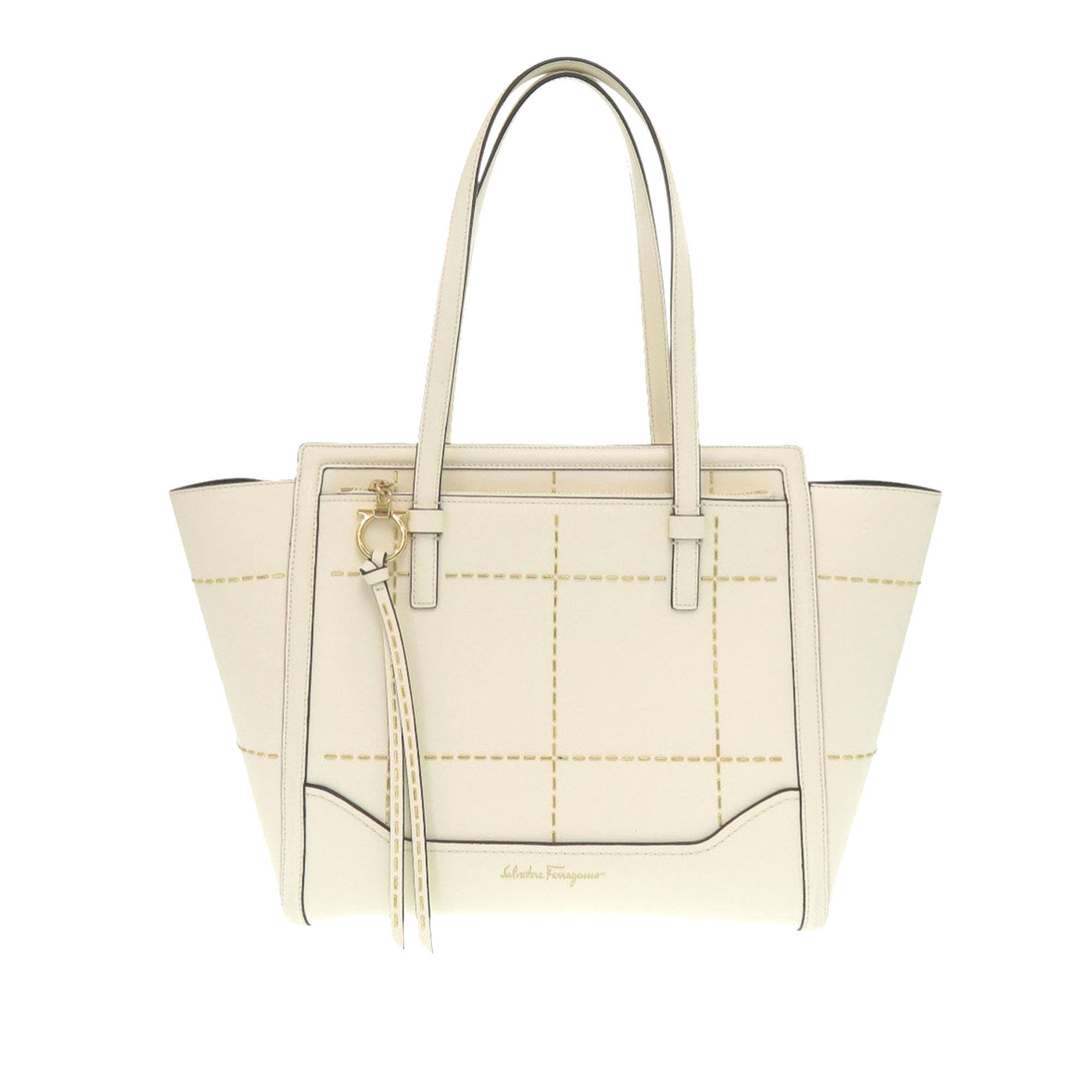 Medium Stitched Leather Amy Tote - Image 1