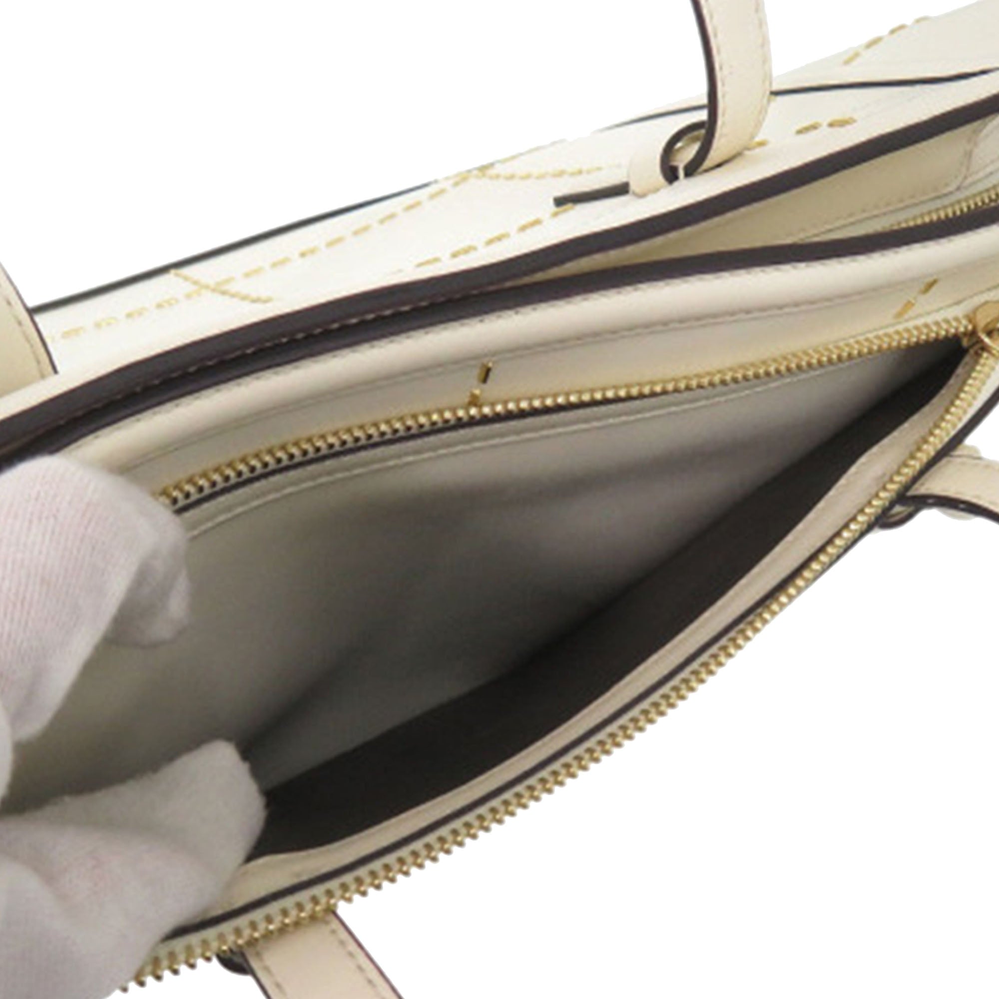 Medium Stitched Leather Amy Tote - Image 6