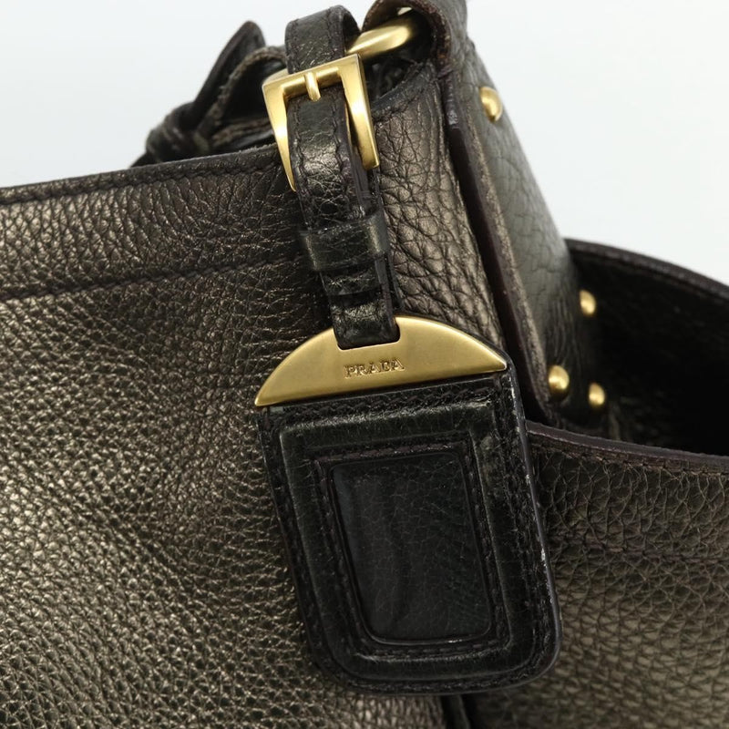 Prada Side Pocket Hobo Vitello Daino Gold Leather