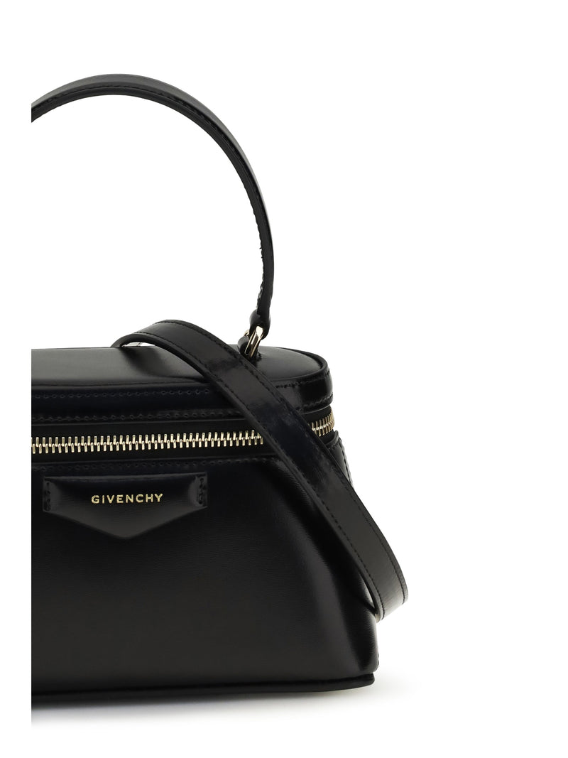 Givenchy Top Handle Bag — Black Calf Leather Bos Taurus