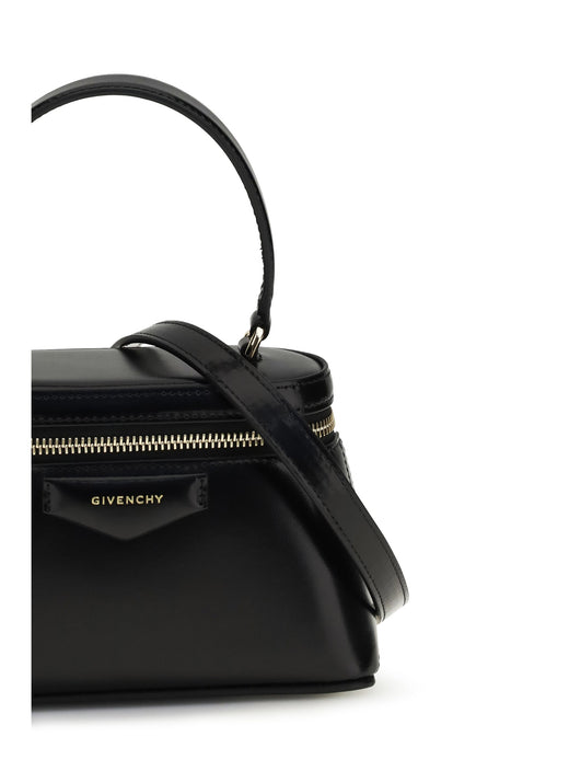 Givenchy Antigona Mini Top Handle Bag — Black Calf Leather