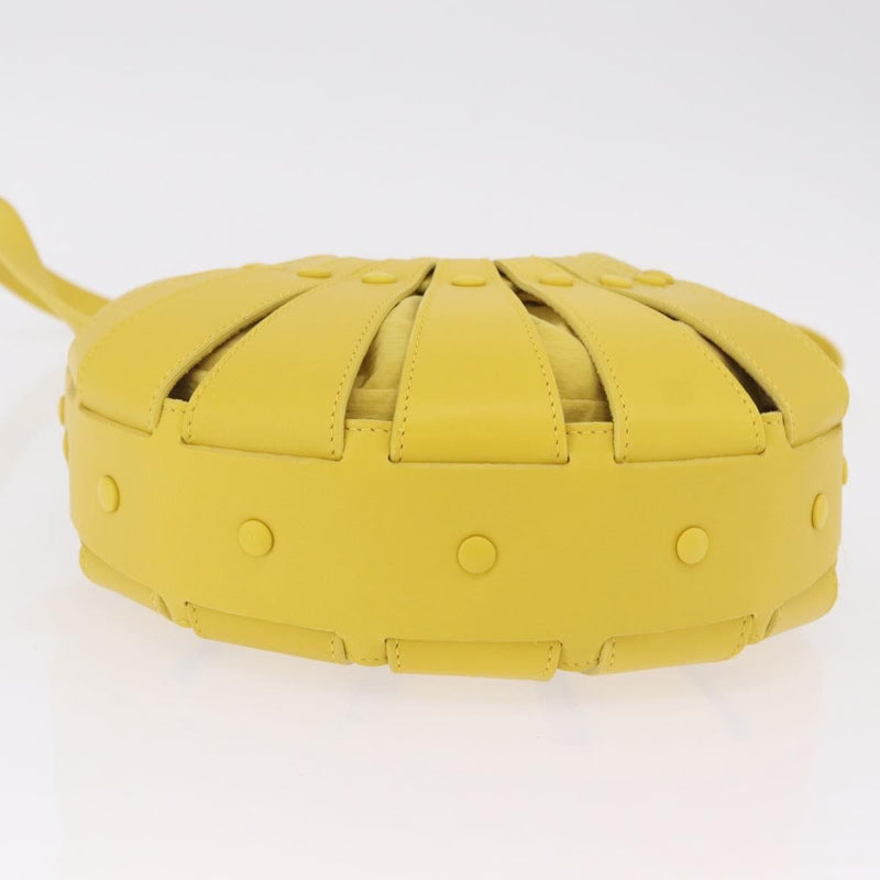 Bottega Veneta Shell Leather Yellow Bag