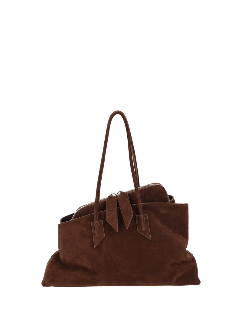 The Attico La Passeggiata Shoulder Bag — Blue Calf Leather (bos Taurus)