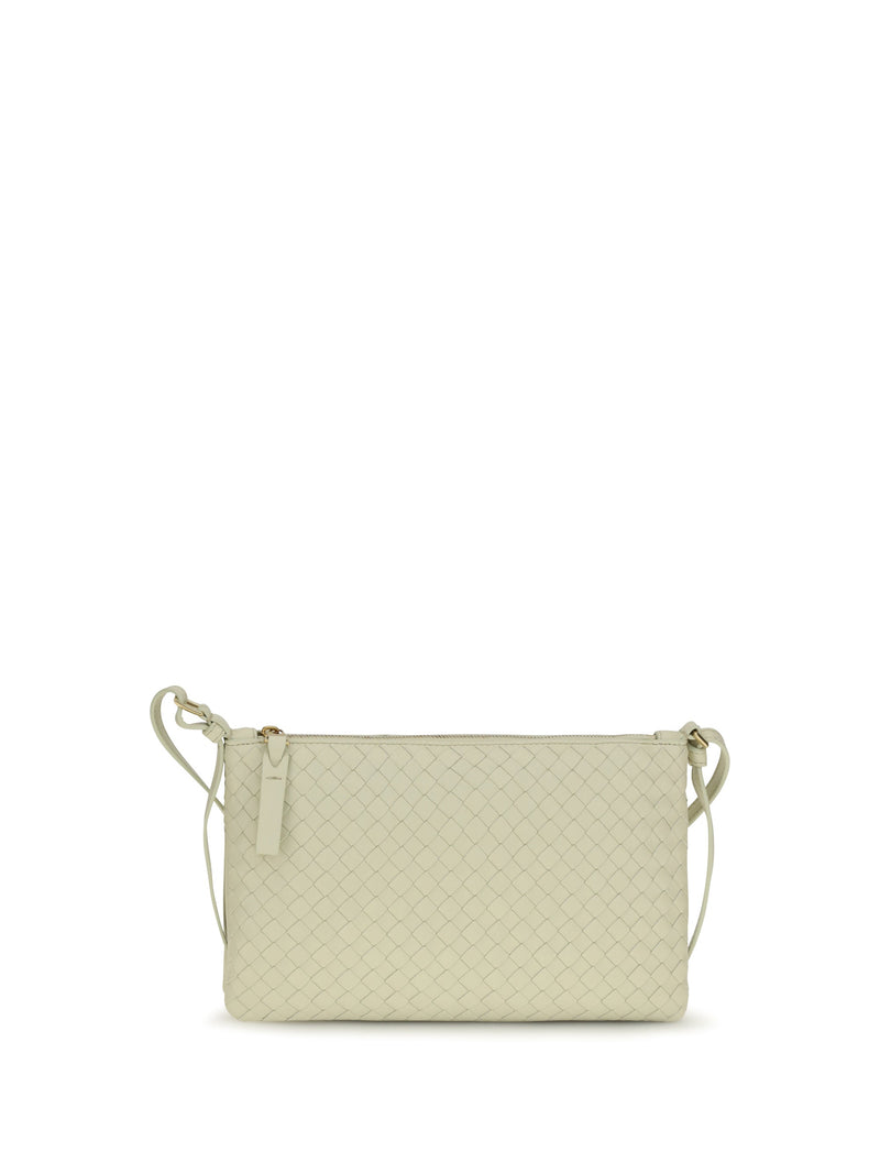 Bottega Veneta Intrecciato Shoulder Bag — Beige Calf Leather