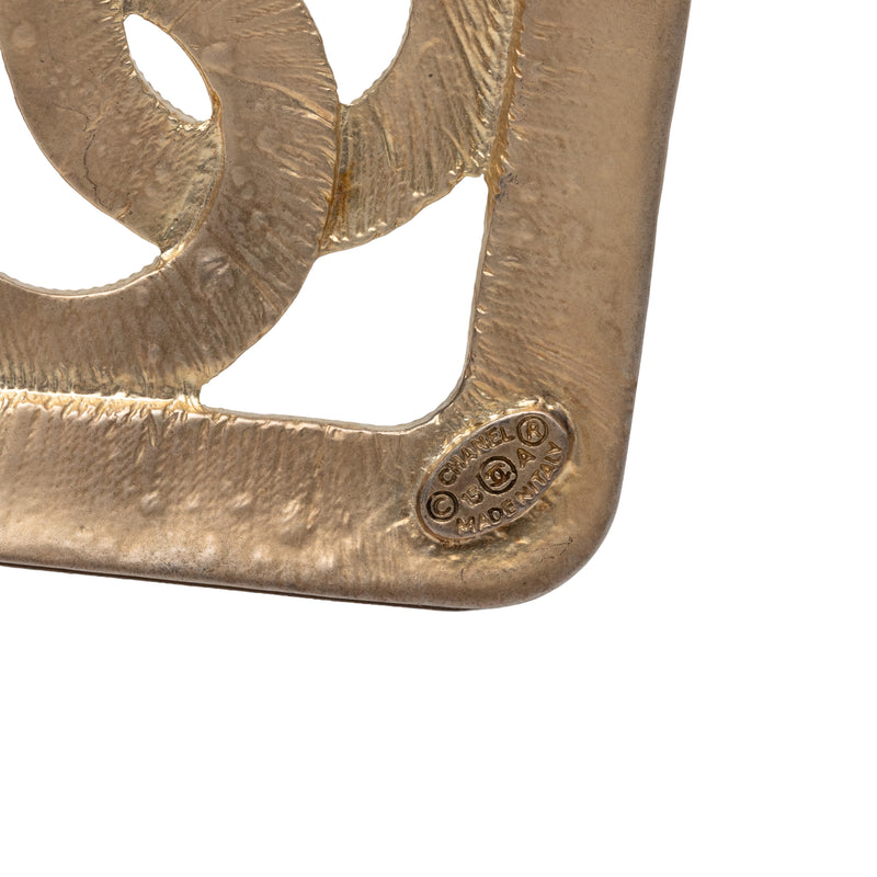 CC Gold Plated Rhombus Brooch - Image 3