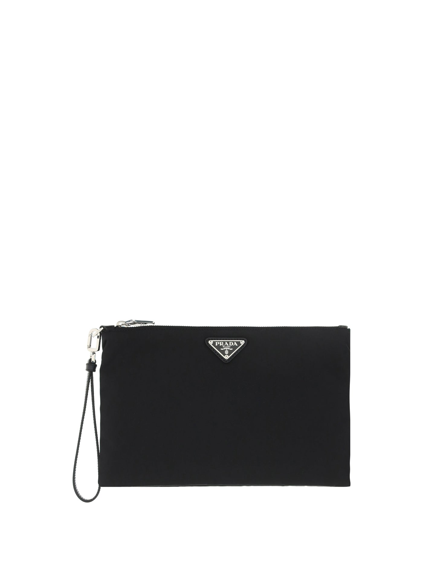 Prada Recycled Polyamide Clutch — Black Wallet