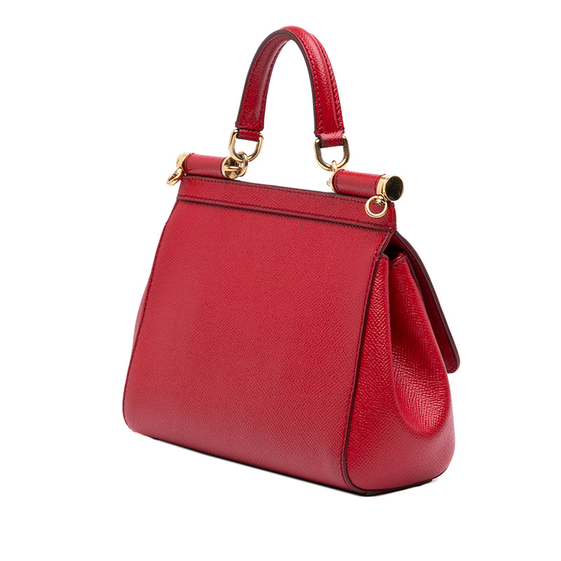 Small Leather Miss Sicily Satchel - Image 2