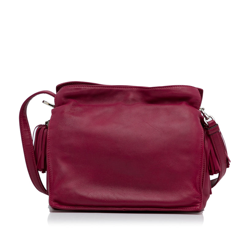 Small Leather Flamenco Crossbody Bag - Image 4