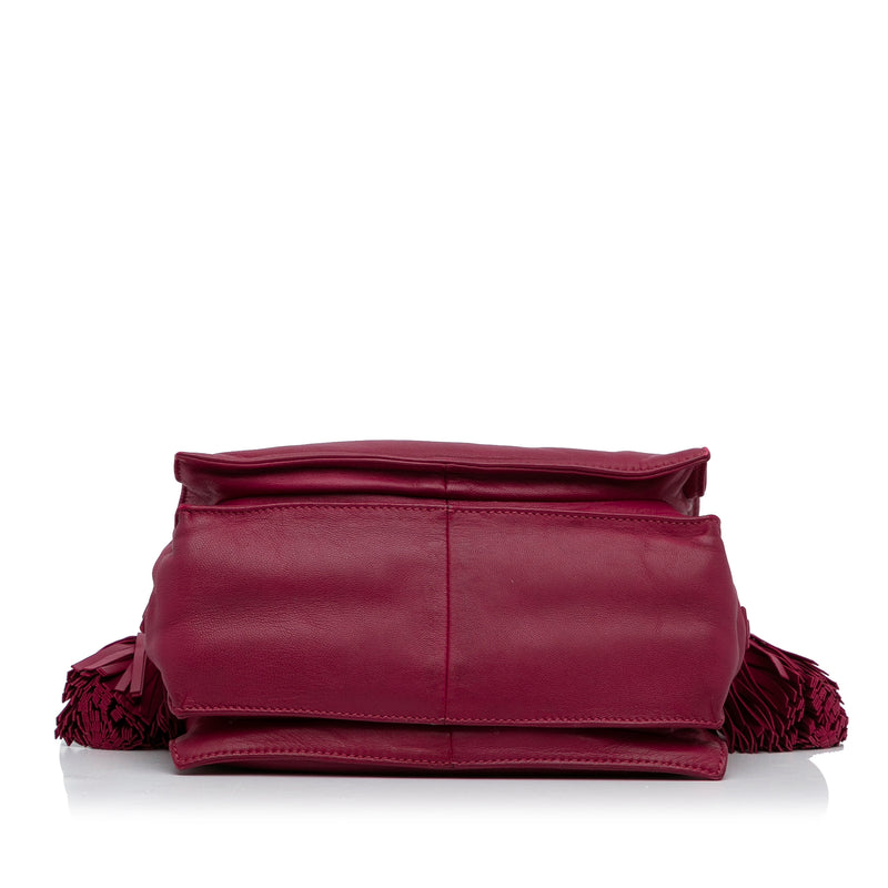Small Leather Flamenco Crossbody Bag - Image 5