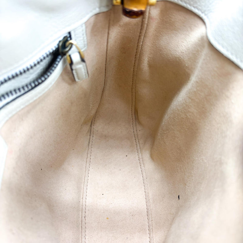 Gucci Diana Bamboo Leather Beige Bag