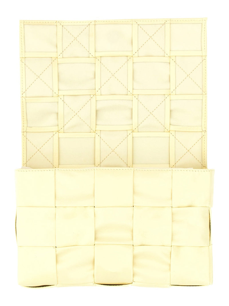 Bottega Veneta Woven Leather Shoulder Bag — Beige