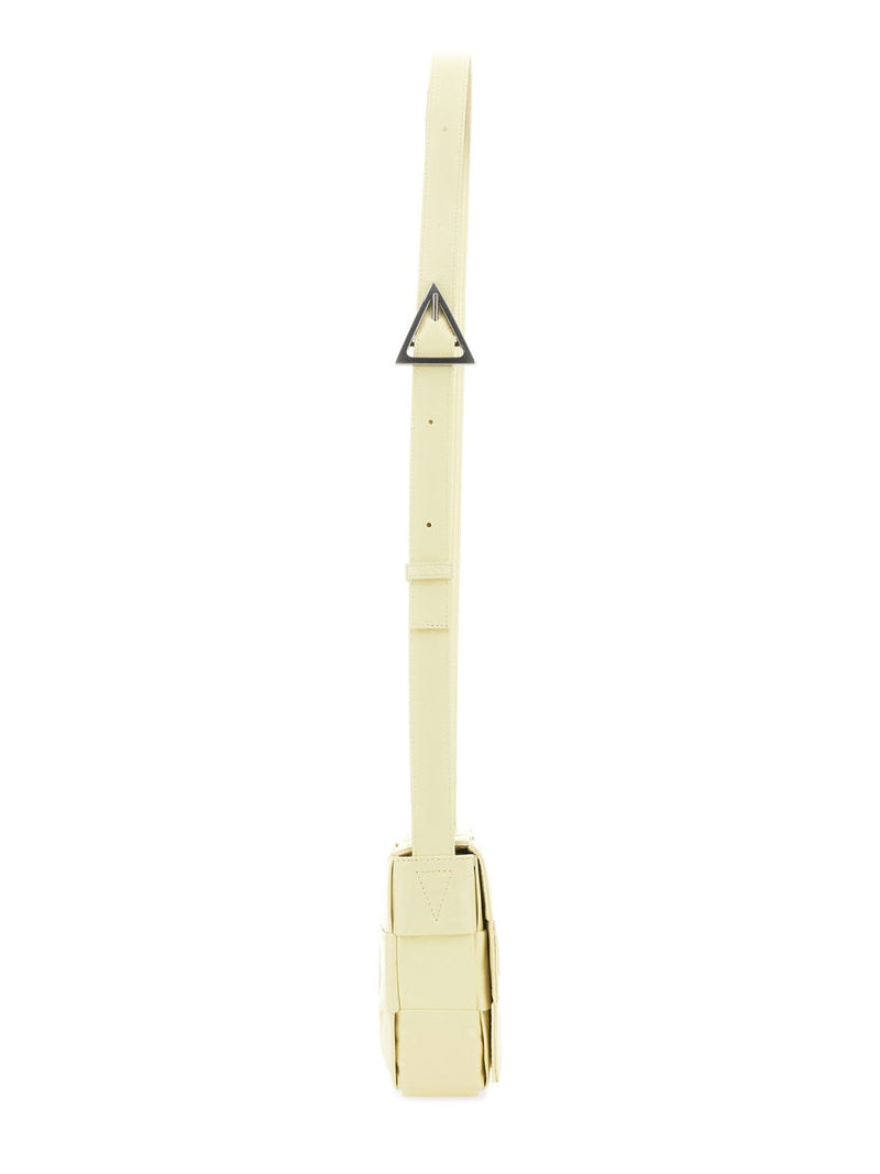 Bottega Veneta Woven Leather Shoulder Bag — Beige