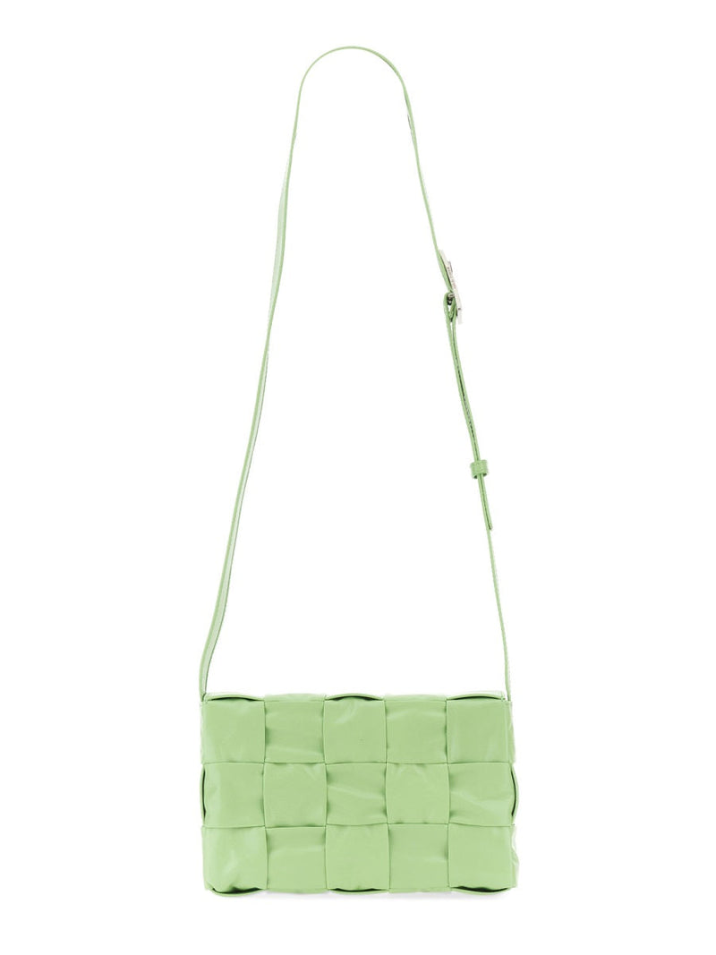 Bottega Veneta Case Shoulder Bag — Green Leather