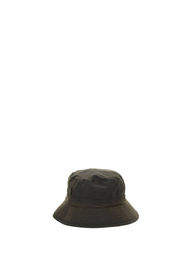 Barbour Mha0001 Waxed Cotton Bucket Hat — Olive