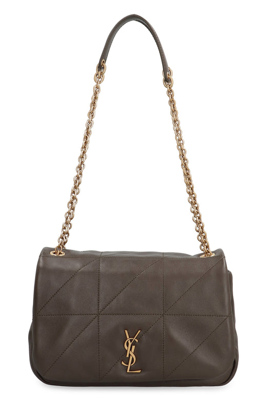 Saint Laurent Shoulder Bag — Gray Lamb Leather