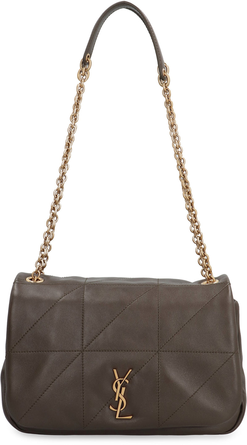 Saint Laurent Shoulder Bag — Gray Lamb Leather