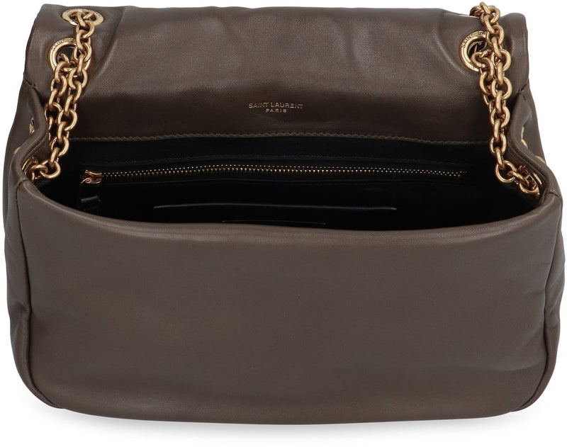 Saint Laurent Shoulder Bag — Gray Lamb Leather